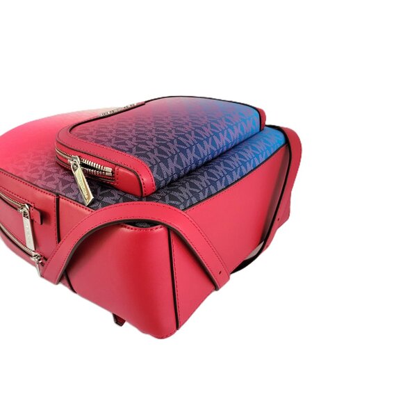 Michael Kors Jaycee Medium Zip Pocket Backpack MK Dark Raspberry Multi Ombre - Picture 6 of 8